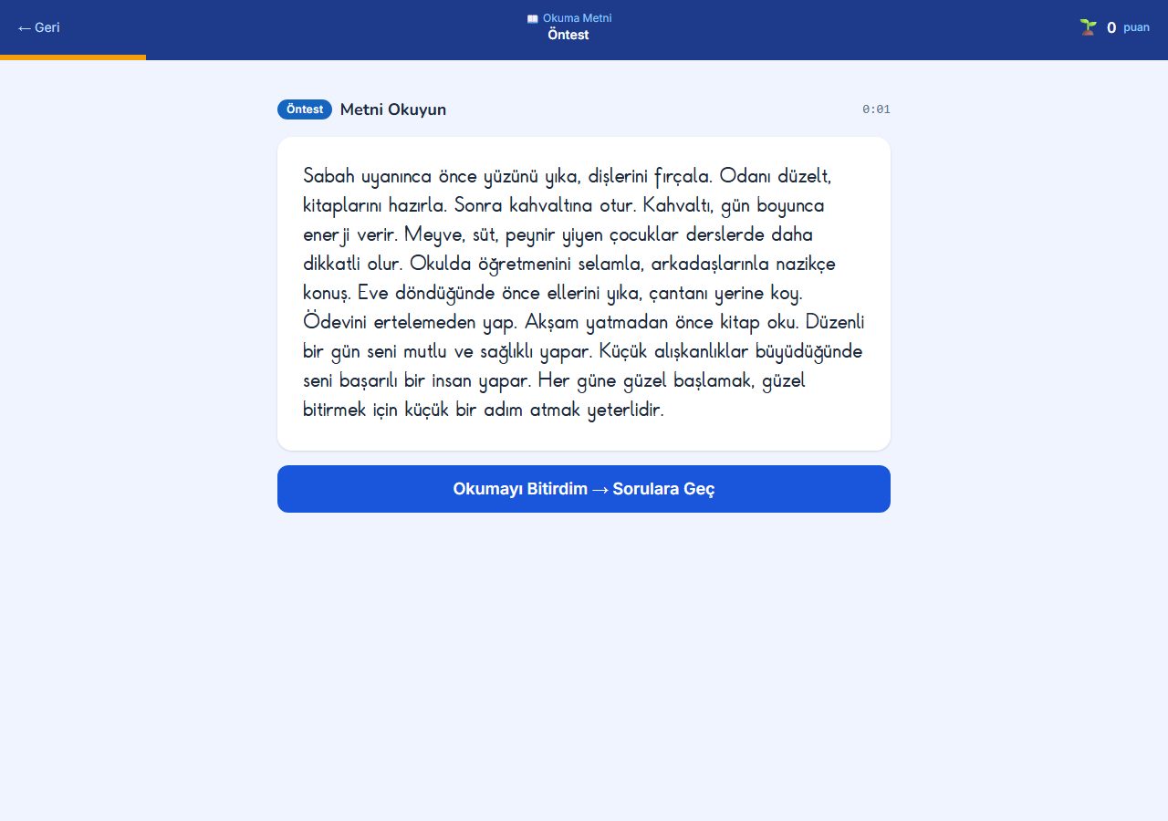 Ön Test ekran görüntüsü