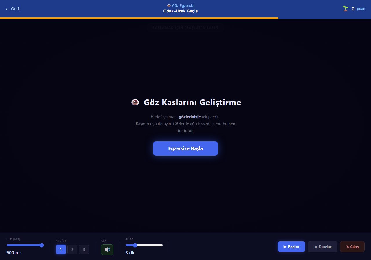 Odak–Uzak Geçiş (Göz Egzersizi) ekran görüntüsü